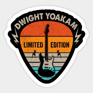 Vintage Dwight Yoakam Name Guitar Pick Limited Edition Birthday Sticker